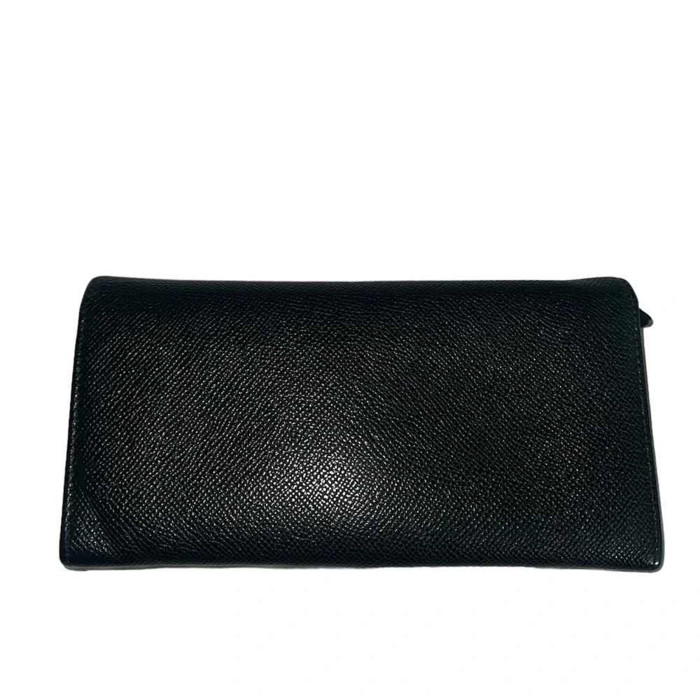 Bulgari Black Leather Continental Wallet